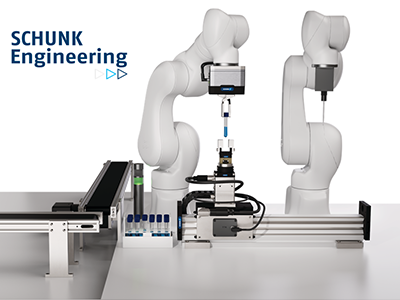 From concept to production. SCHUNK Engineering combines deep application expertise with a broad component portfolio to design and deliver customized automation solutions built around your process.